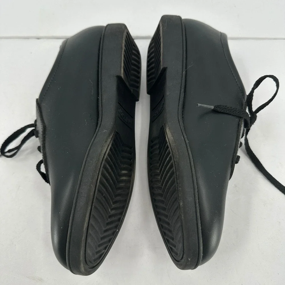 Dinkles Black Leather Lace Up Comfort Walking Shoes Womens Size 7 M Oxford‎